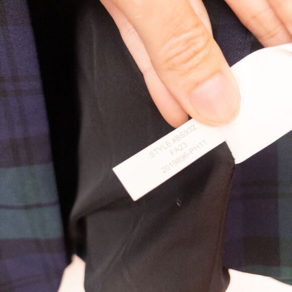 J. Crew Factory Black Watch Plaid One-Button Blazer Size 16 - Picture 6 of 9